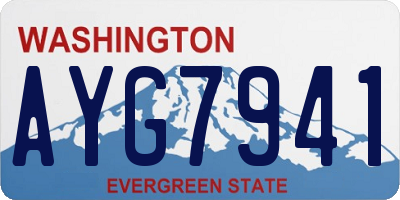 WA license plate AYG7941