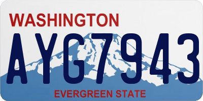 WA license plate AYG7943