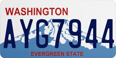 WA license plate AYG7944