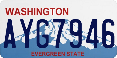 WA license plate AYG7946