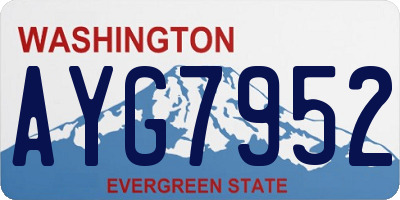 WA license plate AYG7952