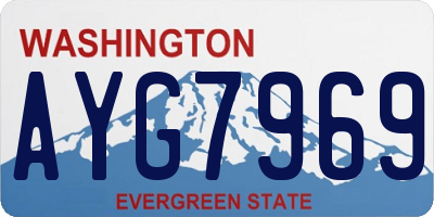WA license plate AYG7969