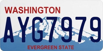 WA license plate AYG7979