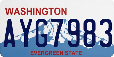 WA license plate AYG7983
