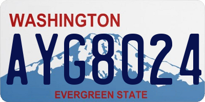 WA license plate AYG8024