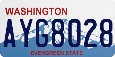 WA license plate AYG8028