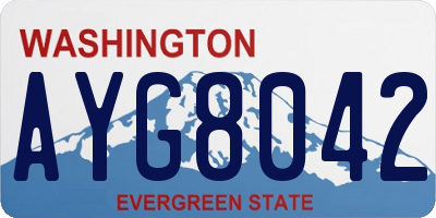 WA license plate AYG8042