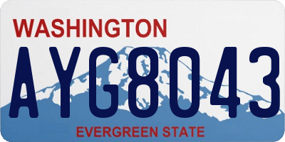 WA license plate AYG8043