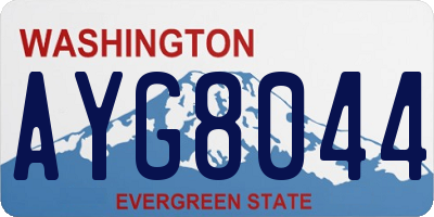 WA license plate AYG8044