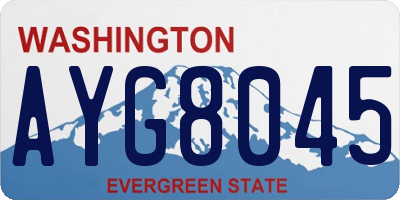 WA license plate AYG8045