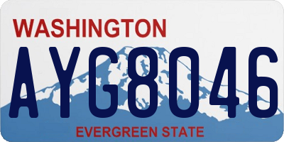 WA license plate AYG8046