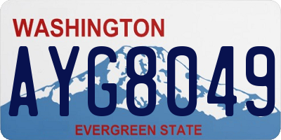 WA license plate AYG8049