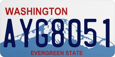 WA license plate AYG8051