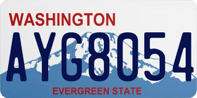 WA license plate AYG8054