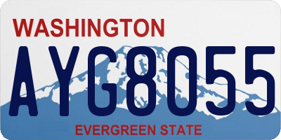 WA license plate AYG8055