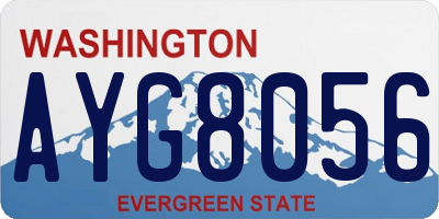 WA license plate AYG8056