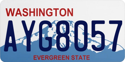 WA license plate AYG8057