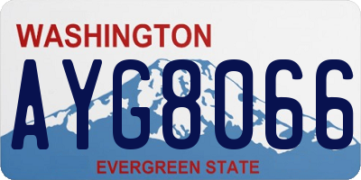 WA license plate AYG8066