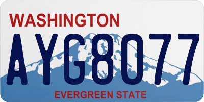 WA license plate AYG8077