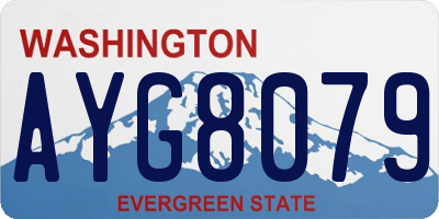 WA license plate AYG8079