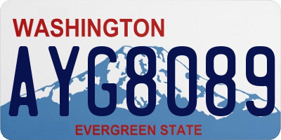 WA license plate AYG8089