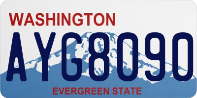 WA license plate AYG8090