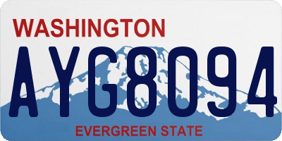 WA license plate AYG8094