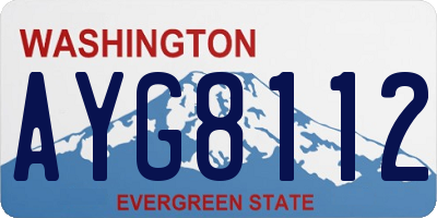 WA license plate AYG8112