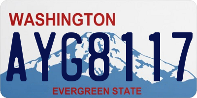 WA license plate AYG8117