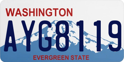 WA license plate AYG8119