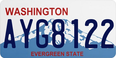 WA license plate AYG8122