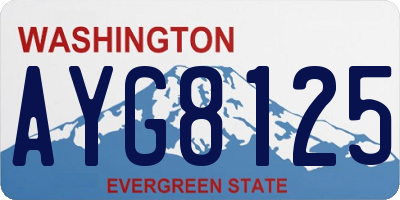 WA license plate AYG8125