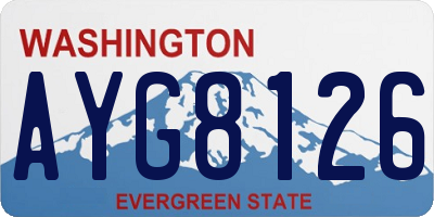 WA license plate AYG8126