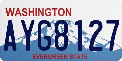 WA license plate AYG8127