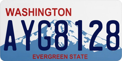 WA license plate AYG8128