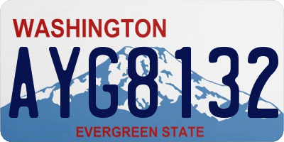 WA license plate AYG8132