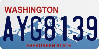WA license plate AYG8139