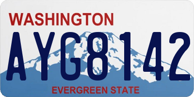 WA license plate AYG8142