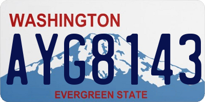 WA license plate AYG8143