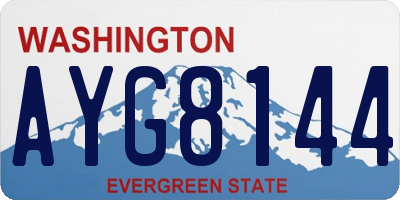 WA license plate AYG8144