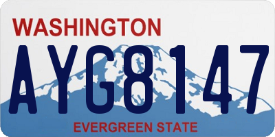 WA license plate AYG8147