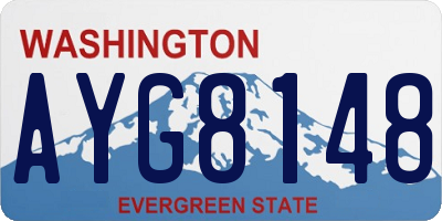 WA license plate AYG8148