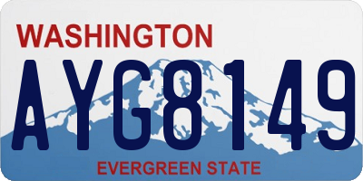 WA license plate AYG8149