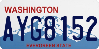 WA license plate AYG8152