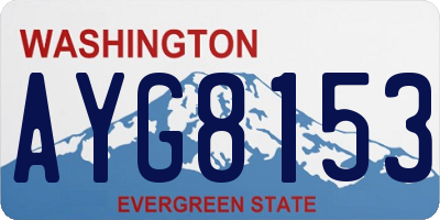 WA license plate AYG8153