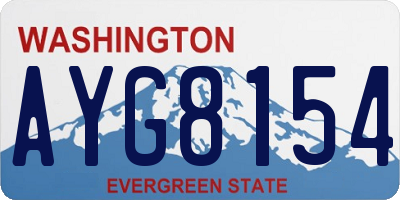 WA license plate AYG8154