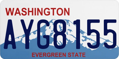 WA license plate AYG8155