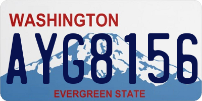 WA license plate AYG8156