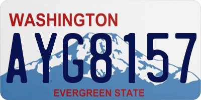 WA license plate AYG8157