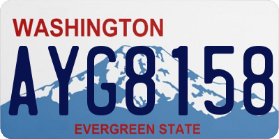 WA license plate AYG8158